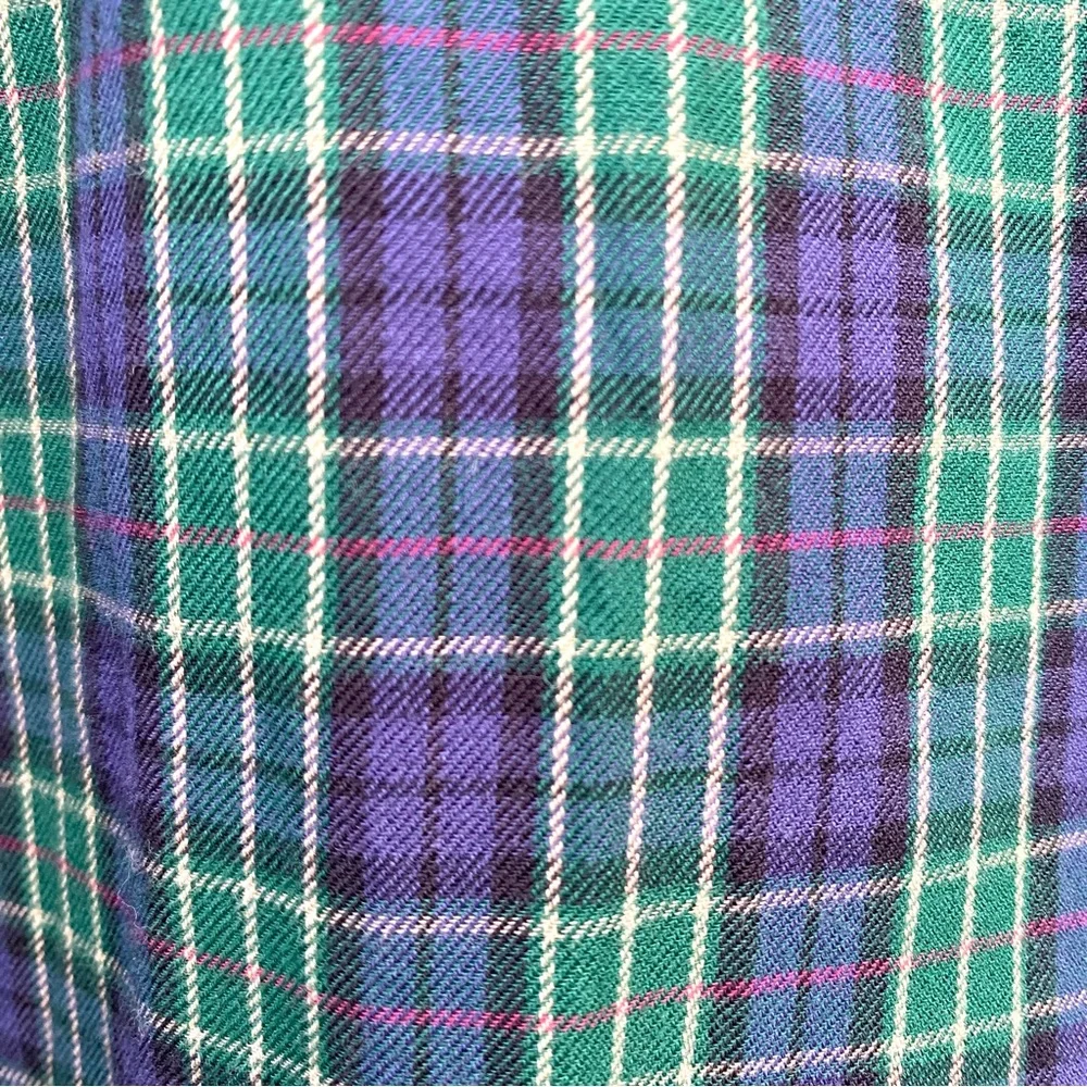 J. CREW GREEN plaid shirt slim fit button down brushed twill checkered Mens new